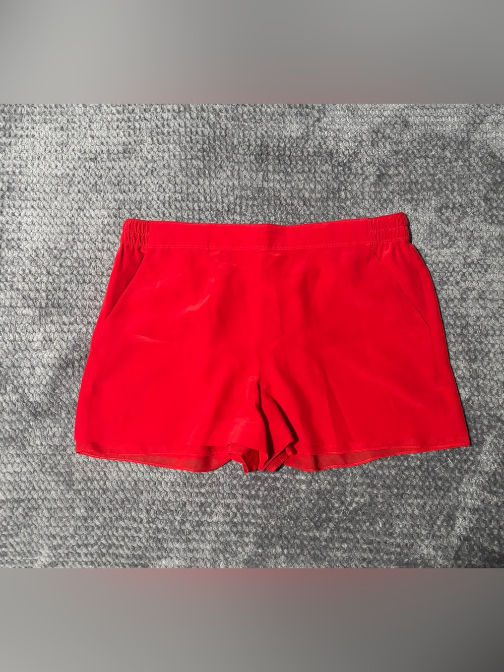 Club Monaco Bright Red  Dressy Silk Shorts, Size 12
